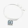 '60 And Sensational' Charm Bangle -Alex And Ani Bracelets Shop 60 And Sensational Charm Bangle Silver Front A21EB60SS