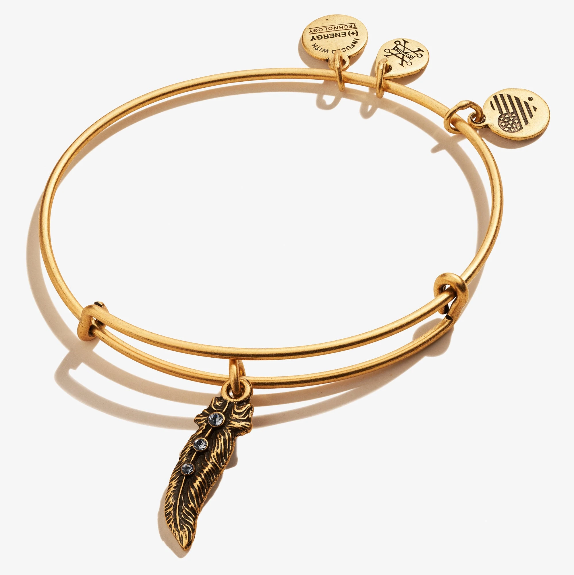 Feather Charm Bangle 4 Feather Charm Bangle - Image 2