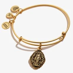 Mother Mary Charm Bangle 8 Mother Mary Charm Bangle -Alex And Ani Bracelets Shop A17EB53RG FRONT