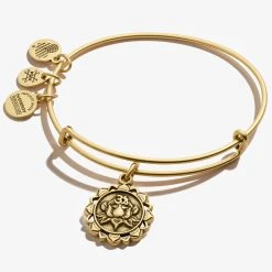 Lotus Charm Bangle 8 Lotus Charm Bangle -Alex And Ani Bracelets Shop A17EBLPPRG FRONT