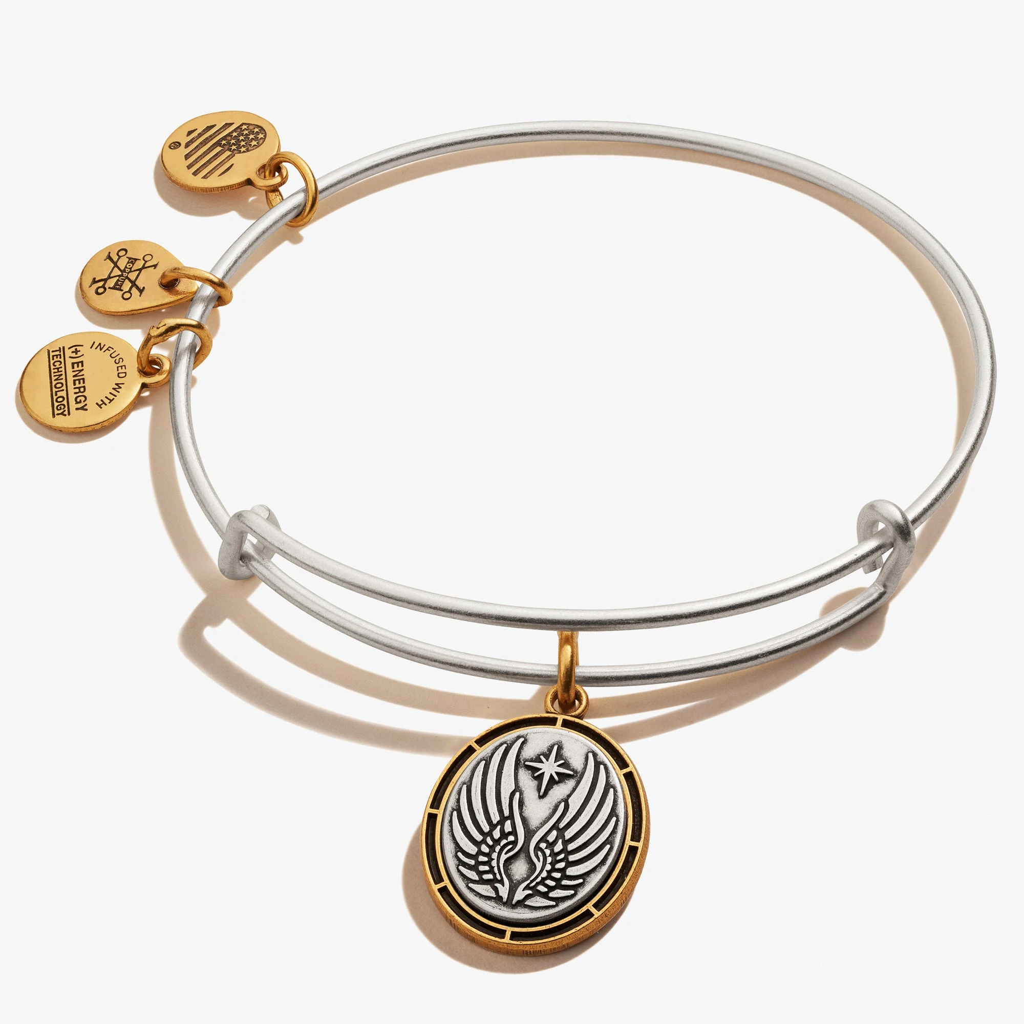 Guardian Angel Symbol Charm Bangle 3 Guardian Angel Symbol Charm Bangle