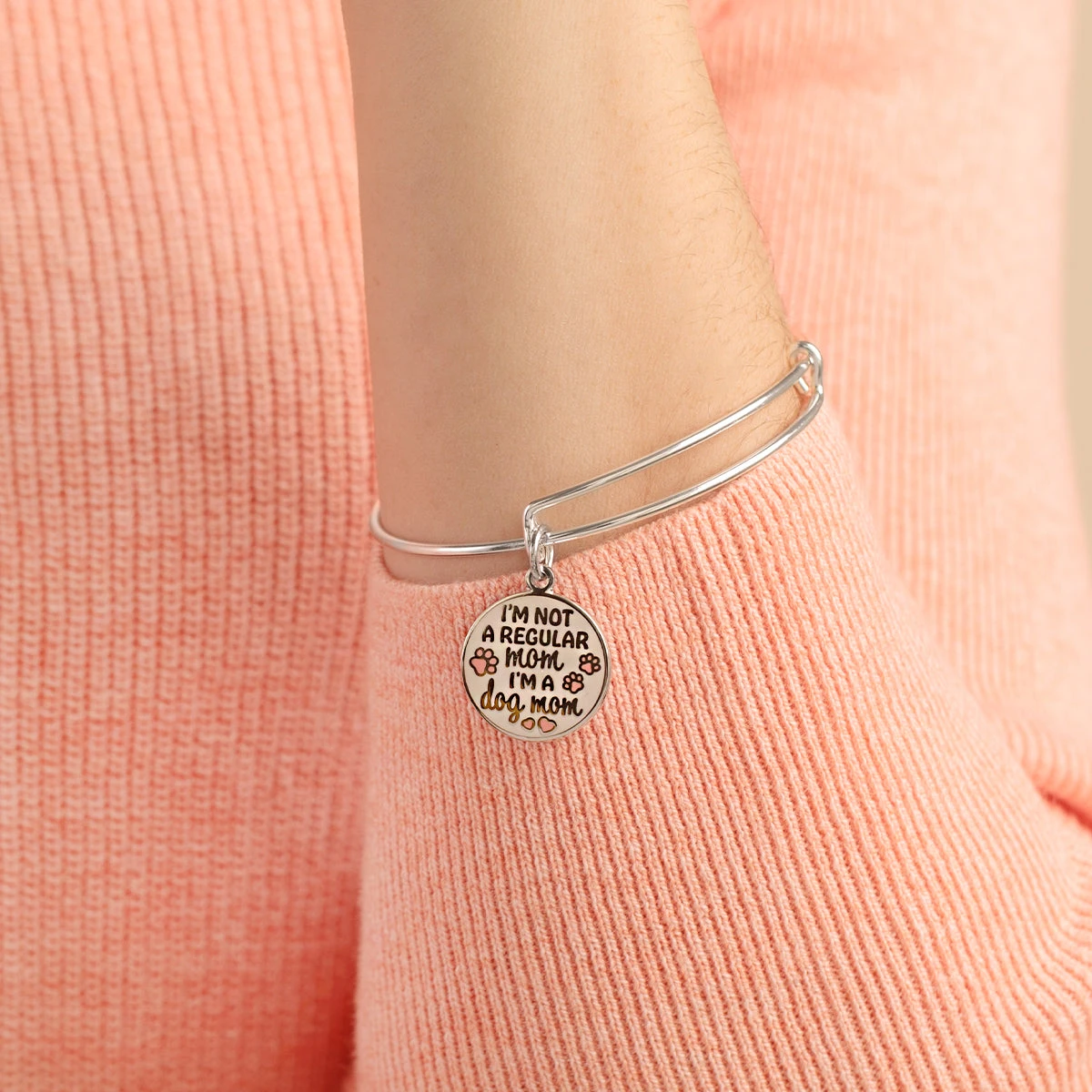 'I’m A Dog Mom' Charm Bangle 4 'I’m A Dog Mom' Charm Bangle - Image 2