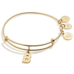 Initial B Charm Bangle -Alex And Ani Bracelets Shop A20EBINT02SG FRONT V2