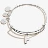 Initial F Charm Bangle -Alex And Ani Bracelets Shop A20EBINT06SS FRONT