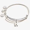 Initial H Charm Bangle -Alex And Ani Bracelets Shop A20EBINT08SS FRONT