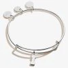 Initial I Charm Bangle -Alex And Ani Bracelets Shop A20EBINT09SS FRONT