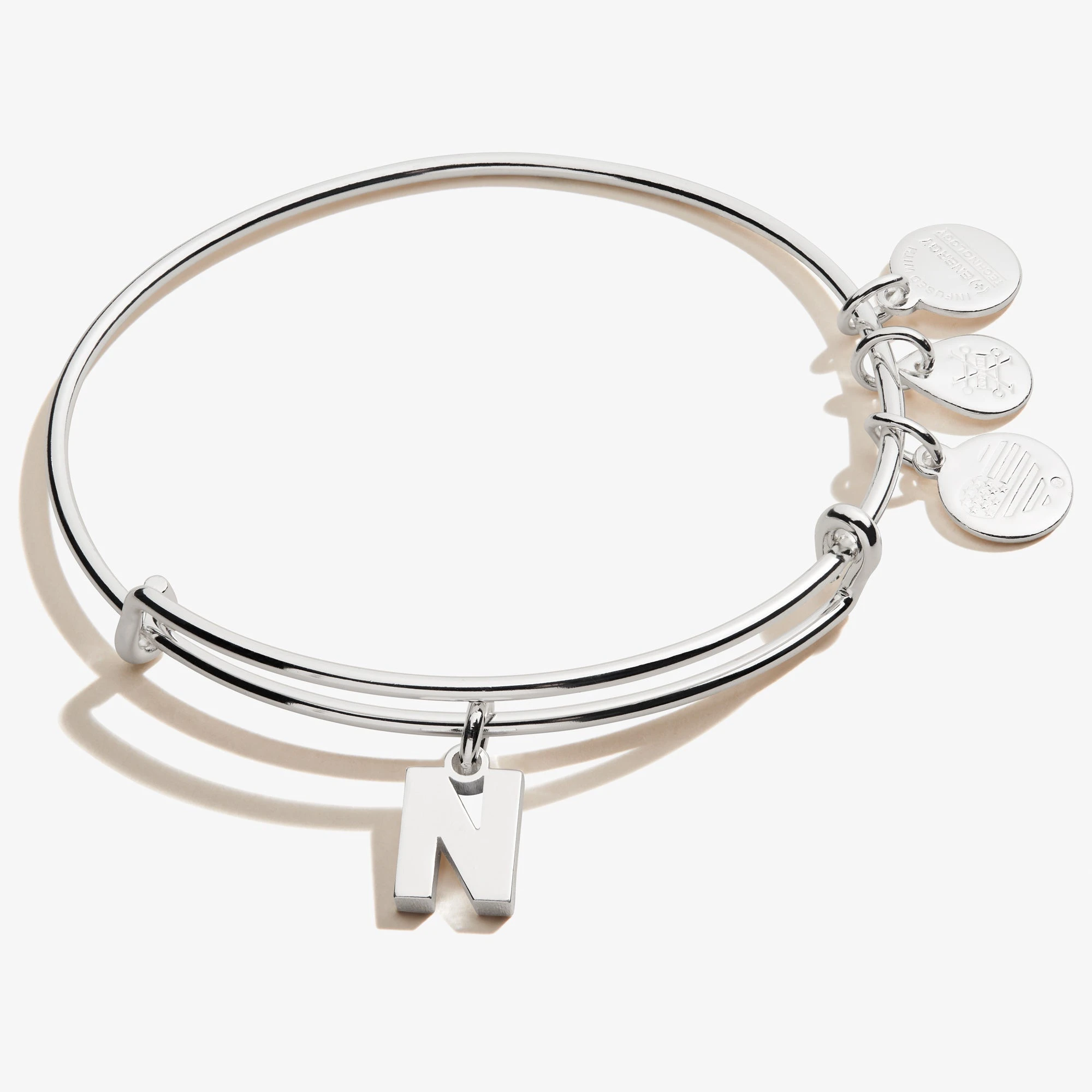 Initial N Charm Bangle 3 Initial N Charm Bangle