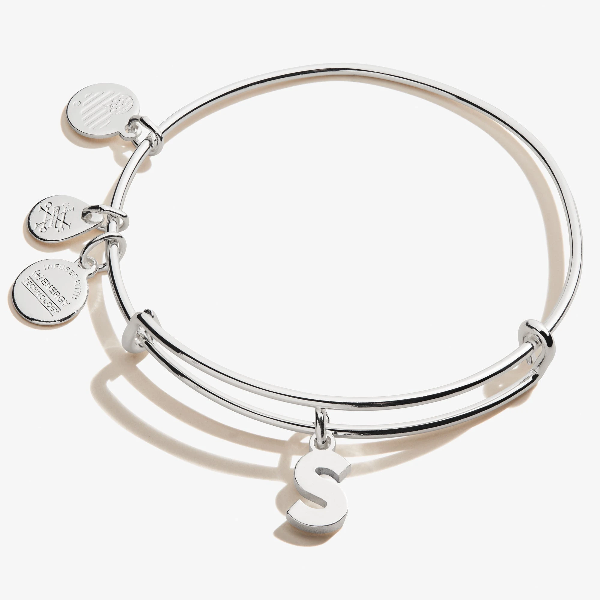 Initial S Charm Bangle 3 Initial S Charm Bangle