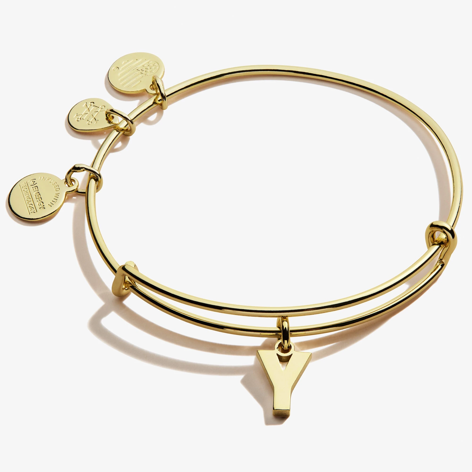 Initial Y Charm Bangle 5 Initial Y Charm Bangle - Image 3