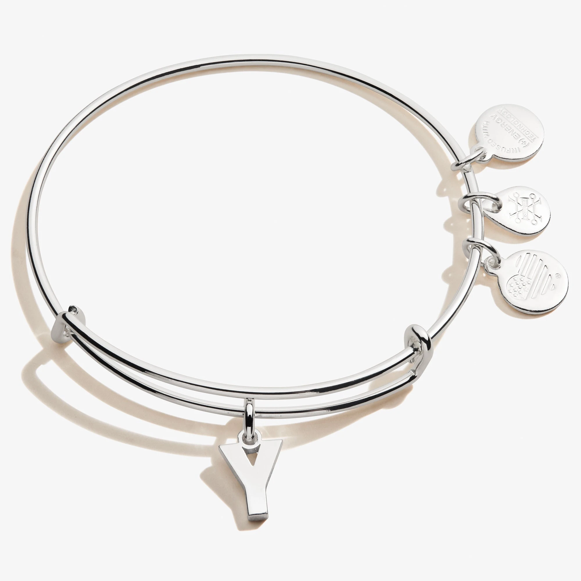 Initial Y Charm Bangle 3 Initial Y Charm Bangle