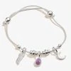 Moon + Amethyst Multi-Charm Bracelet 1 Moon + Amethyst Multi-Charm Bracelet -Alex And Ani Bracelets Shop A20EBPC02SS FRONT V2