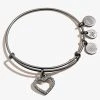 Pavé Heart Charm Bangle -Alex And Ani Bracelets Shop A20EBPVHRTRTH FRONT V2