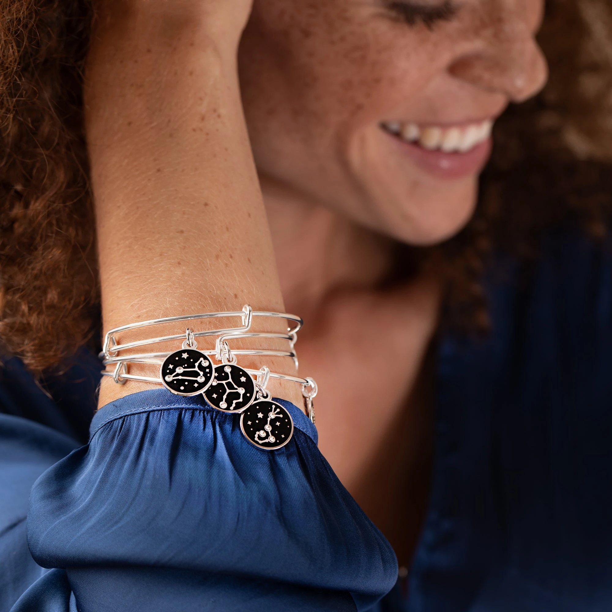 Virgo Zodiac Charm Bangle, Color 4 Virgo Zodiac Charm Bangle, Color - Image 2