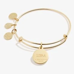 Libra Zodiac Charm Bangle, Color -Alex And Ani Bracelets Shop A20EBZOD10SG BACK