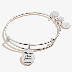 Wife, 'The One I Love Forever' Charm Bangle -Alex And Ani Bracelets Shop A21BILY12SAS BACK