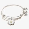 Daisy Charm Bangle Bracelet -Alex And Ani Bracelets Shop A21EBDASRS FRONT