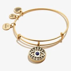 Evil Eye + Sodalite Charm Bangle -Alex And Ani Bracelets Shop A21EBEERG FRONT V2