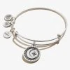 Crescent Moon Charm Bangle -Alex And Ani Bracelets Shop A21EBMOONRS FRONT