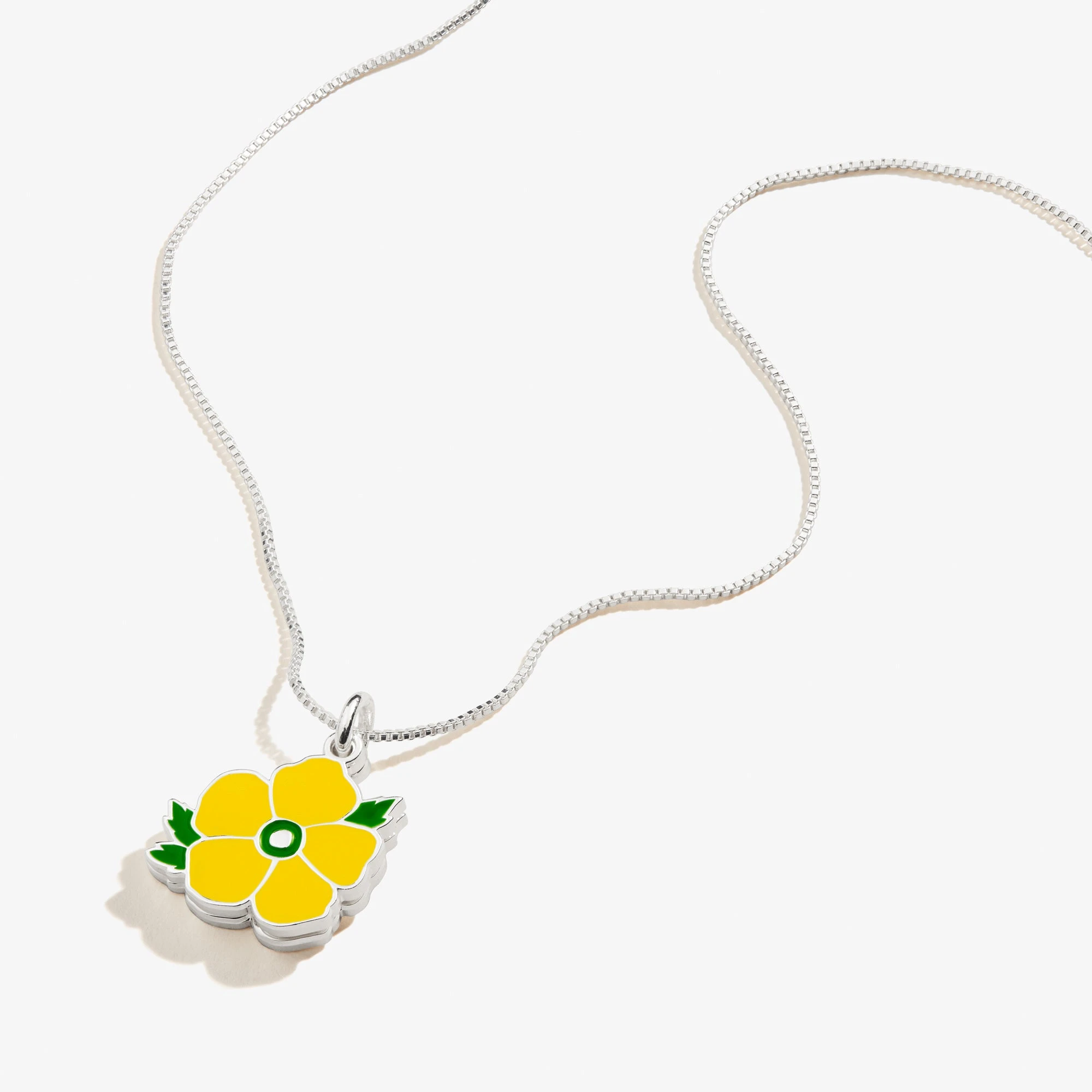 Buttercup Flower Mantra Charm Necklace 3 Buttercup Flower Mantra Charm Necklace