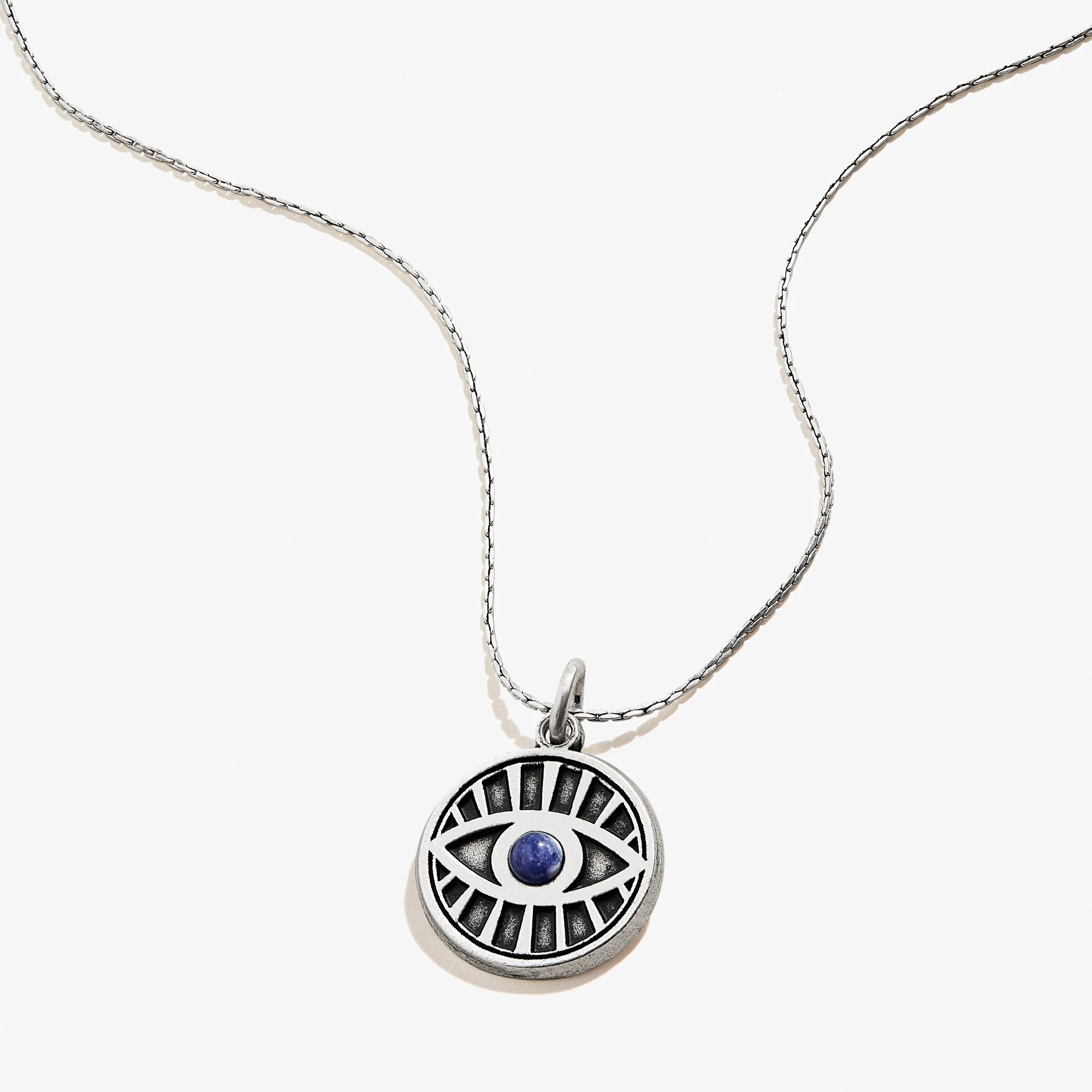 Evil Eye Necklace, Sodalite Gemstone 3 Evil Eye Necklace, Sodalite Gemstone