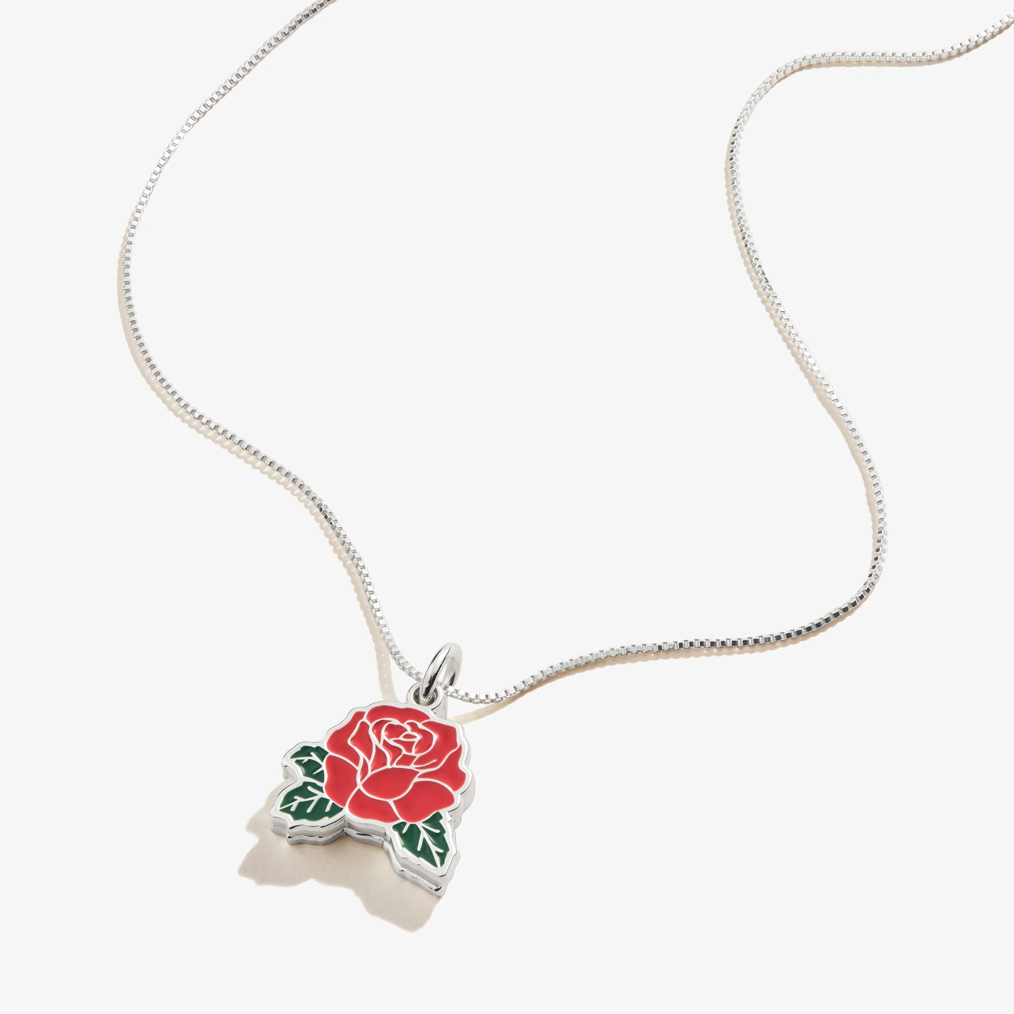 Red Rose Charm Necklace 3 Red Rose Charm Necklace