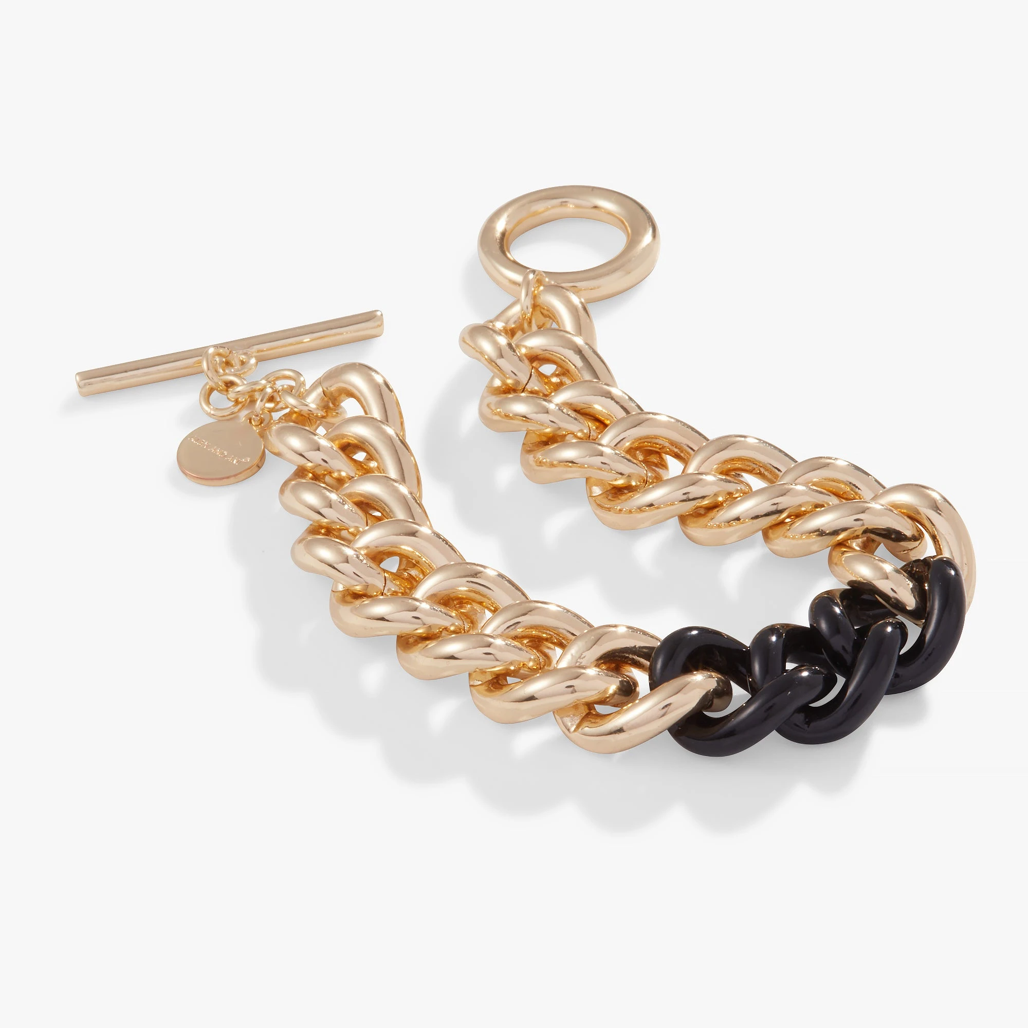 Color Block Chain Bracelet, Black 4 Color Block Chain Bracelet, Black - Image 2