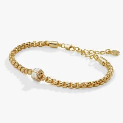 Mother Of Pearl Venetian Chain Bracelet -Alex And Ani Bracelets Shop AA749323SGRT1