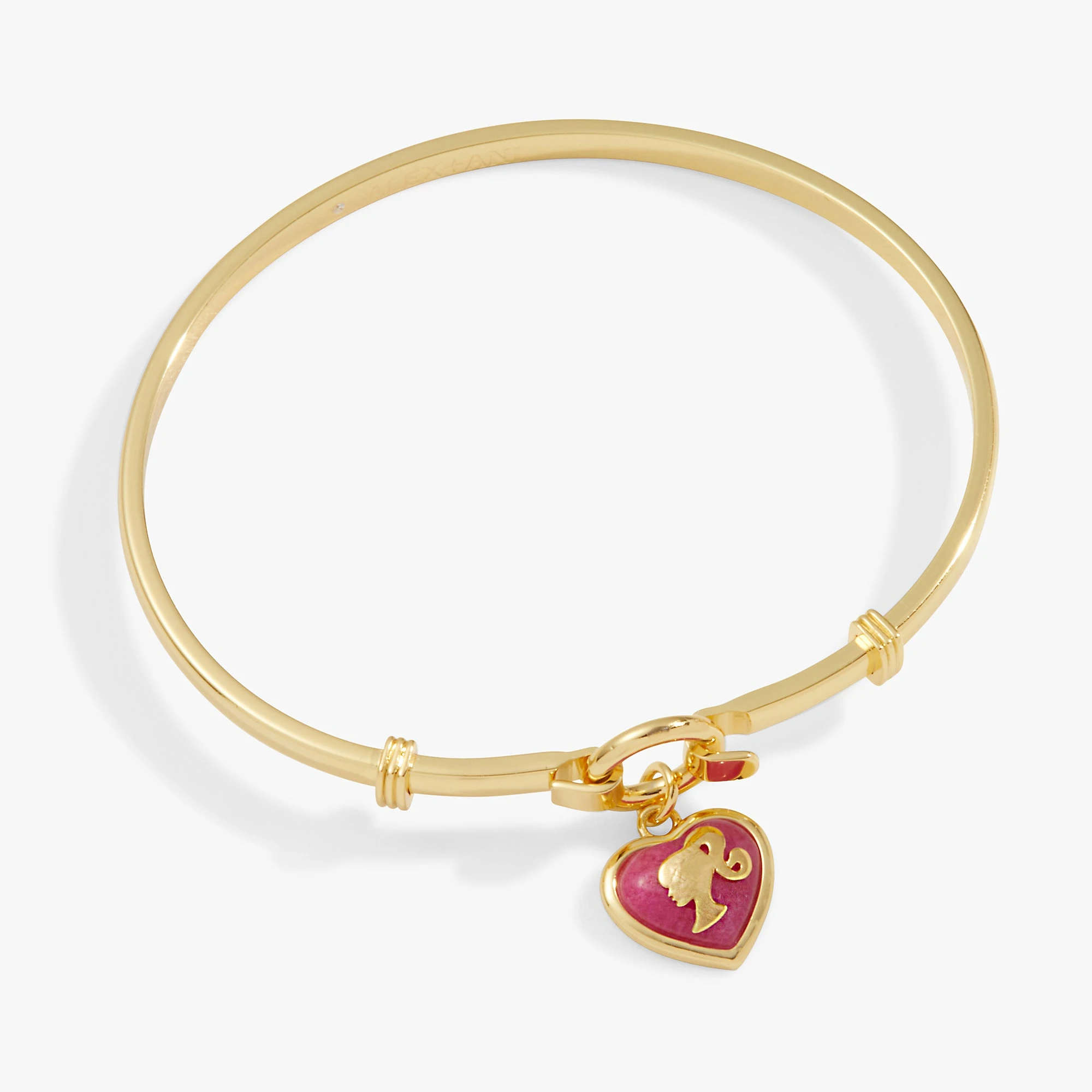 Barbie™ Silhouette Heart Charm Tension Bangle 3 Barbie™ Silhouette Heart Charm Tension Bangle