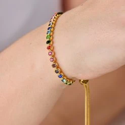 LOVE Multicolor Tennis Bolo Bracelet -Alex And Ani Bracelets Shop AA759023SG 0147