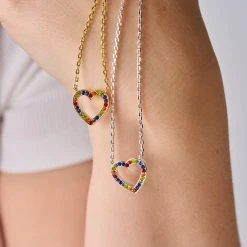 Multicolor Heart Adjustable Necklace -Alex And Ani Bracelets Shop AA759123SG AA759123SS 0069