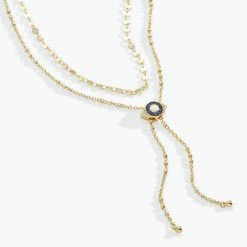 Evil Eye Layered Bolo Necklace 8 Evil Eye Layered Bolo Necklace -Alex And Ani Bracelets Shop AA760523SG2