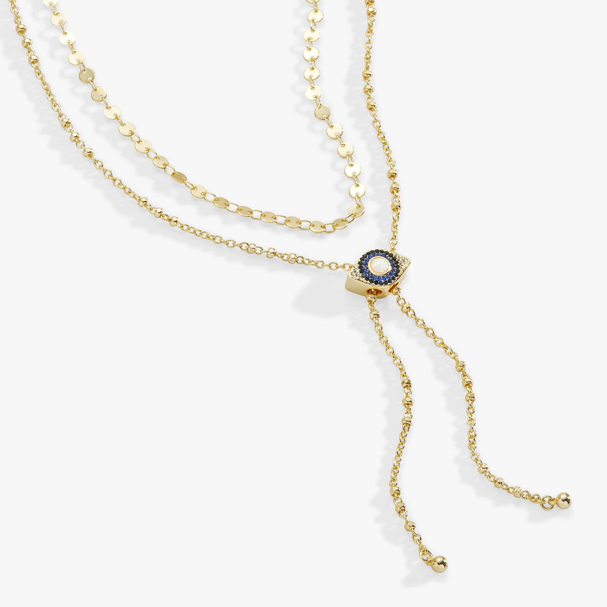 Evil Eye Layered Bolo Necklace 5 Evil Eye Layered Bolo Necklace - Image 3