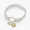 Sunflower + Bee Double Stretch Bracelet 1 Sunflower + Bee Double Stretch Bracelet -Alex And Ani Bracelets Shop AA763823TTRS1