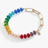 Rainbow Beaded + Chain Stretch Bracelet -Alex And Ani Bracelets Shop AA767223SG1