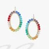 Rainbow Beaded Hoop Earrings 2 Rainbow Beaded Hoop Earrings -Alex And Ani Bracelets Shop AA767823SG1