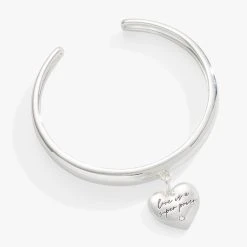 Love Is A Superpower Charm Cuff Bracelet
