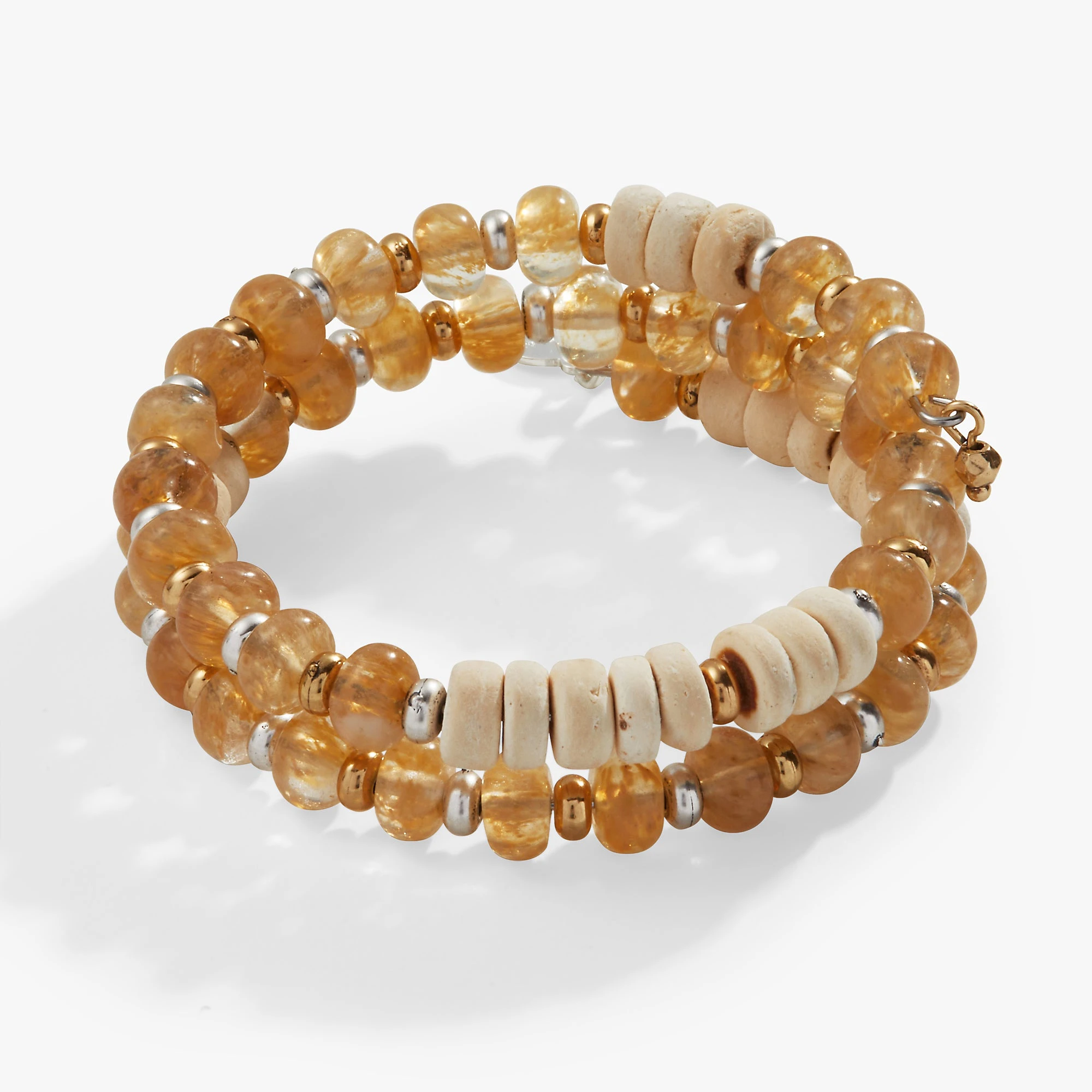 Rutilated Quartz + Wood Beaded Wrap Bracelet 4 Rutilated Quartz + Wood Beaded Wrap Bracelet - Image 2