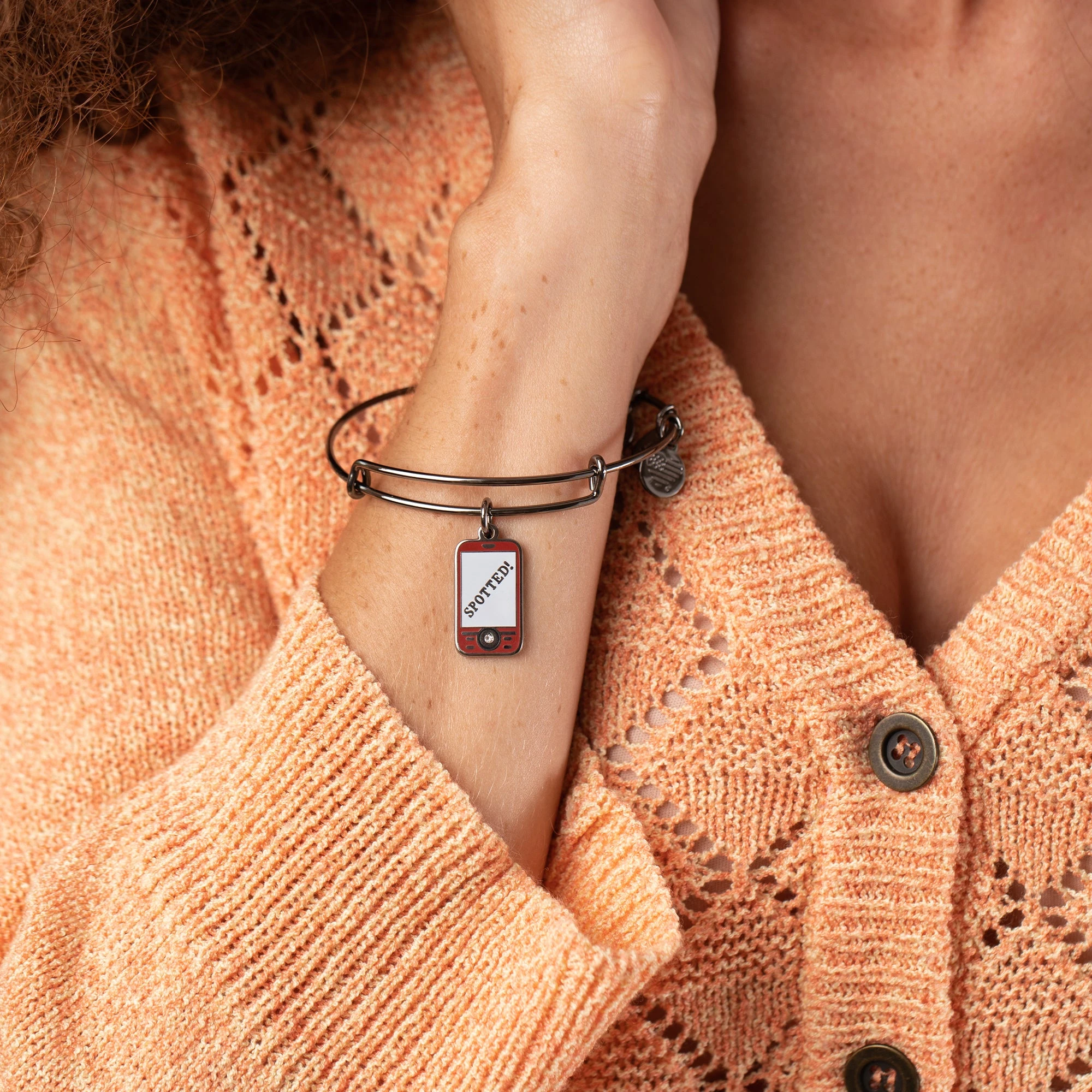 Gossip Girl Cell Phone Charm Bangle, Color 5 Gossip Girl Cell Phone Charm Bangle, Color - Image 3