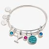 Gossip Girl 'Where Has She Been' Multi-Charm Bangle -Alex And Ani Bracelets Shop AS20EBGG05SS FRONT V2