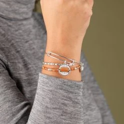 'I'd Rather Be Watching Friends' Couch Charm Bangle, Set Of 3 -Alex And Ani Bracelets Shop AS20SETFRD2SS FriendsSetof3 HOLIDAY ECOMM ALTS