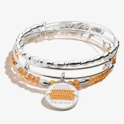 'I'd Rather Be Watching Friends' Couch Charm Bangle, Set Of 3