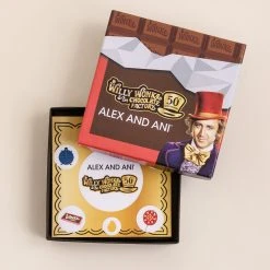 Willy Wonka Bar + Hat Duo Charm Bangle 7 Willy Wonka Bar + Hat Duo Charm Bangle -Alex And Ani Bracelets Shop Alex and Ani Willy Wonka Box