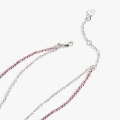 Barbie™ The Movie Disco Double Layer Adjustable Necklace -Alex And Ani Bracelets Shop Barbie Disco Double Layer Adjustable Necklace clasp AS757123SS