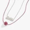 Barbie™ The Movie Disco Double Layer Adjustable Necklace 2 Barbie™ The Movie Disco Double Layer Adjustable Necklace -Alex And Ani Bracelets Shop Barbie Disco Double Layer Adjustable Necklace front AS757123SS