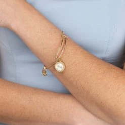 Bride Charm Bangle -Alex And Ani Bracelets Shop Bride Charm Bangle Gold Model A21EBBRIDESG