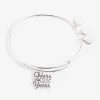 'Cheers To 21 Years' Charm Bangle -Alex And Ani Bracelets Shop Cheers To 21 Years Charm Bangle Silver Front A21EB21SS