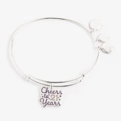 'Cheers To 21 Years' Charm Bangle
