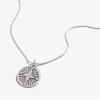 Compass Charm Necklace -Alex And Ani Bracelets Shop Compass Charm Necklace Expandable IV Silver Front A21ENCMPSRS