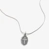 Cross Embossed Charm Necklace -Alex And Ani Bracelets Shop Cross Embossed Charm Necklace RafaelianSilver Front