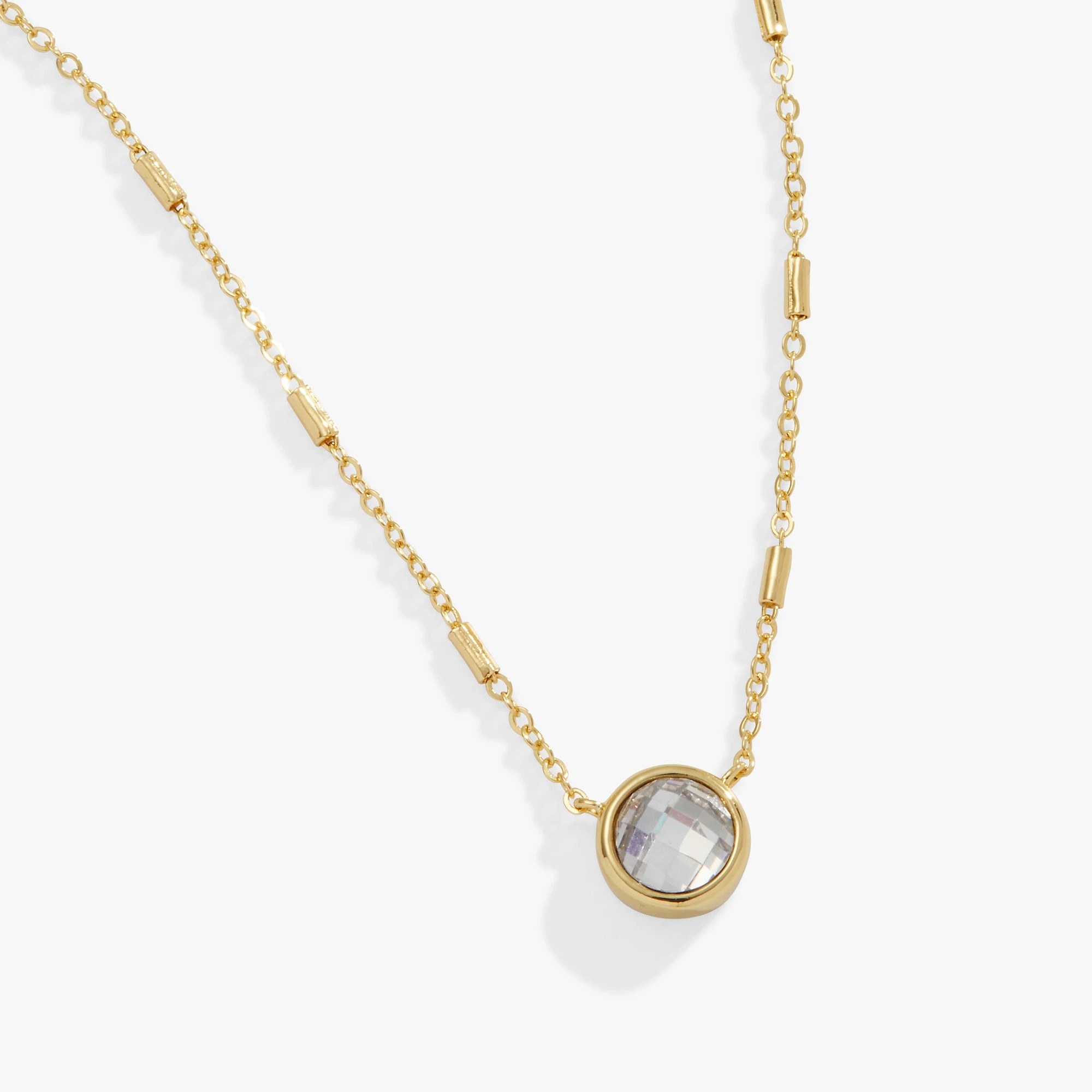 Crystal Bezel Adjustable Chain Necklace 7 Crystal Bezel Adjustable Chain Necklace - Image 5